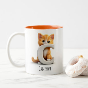 Lettre C Cat Alphabet Café Mug