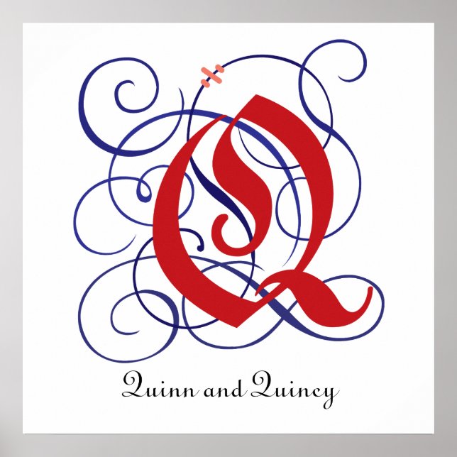 Lettre Casquette gothique Q, Poster PNG 300dpi (Devant)