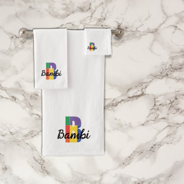 Lettre classique B couleur monogrammed (Créateur téléchargé)