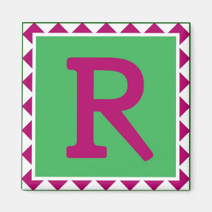 Lettre colorée 'R' - Magnet