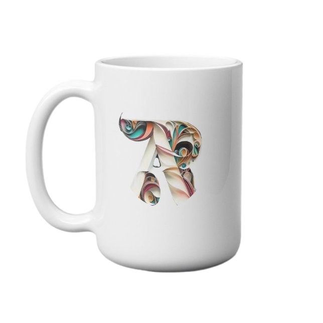 Lettre colorée R Mug personnalisée (Créateur téléchargé)