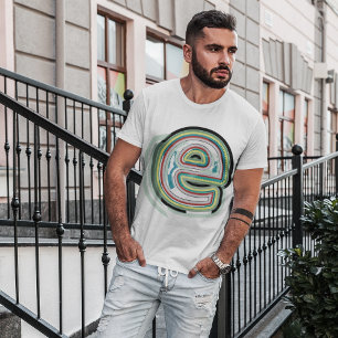 Lettre couleur Abstraite E T-shirt