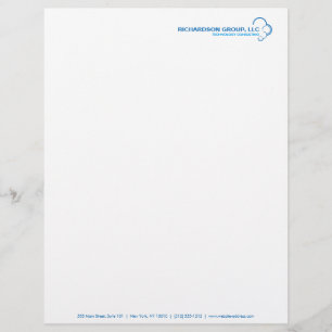Lettre Customisée EN-Tête ABSTRAITE LOGO DE NUAGE BLEU