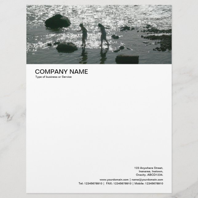 Lettre Customisée En-tête de grande image - Pierres de gué (Devant)