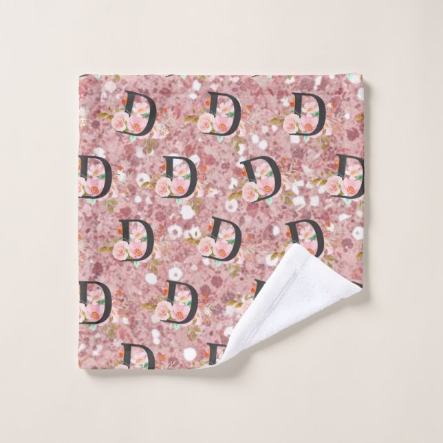 Lettre D (Gant de toilette)