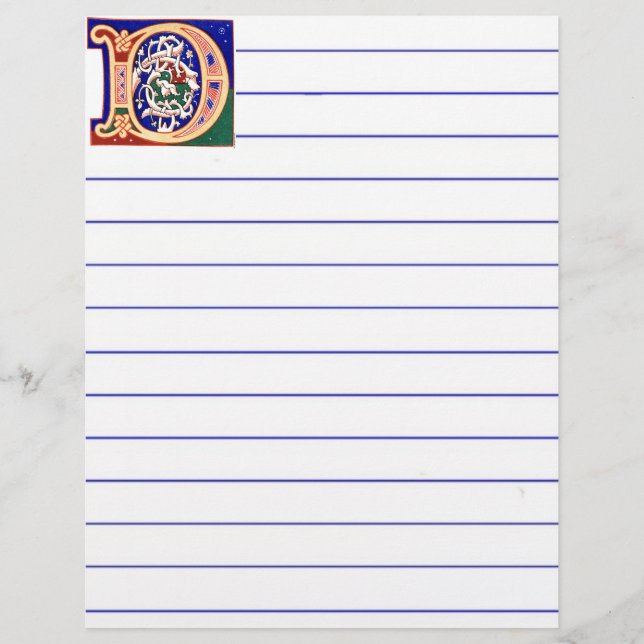 Lettre D du XVIIe siècle (Devant)