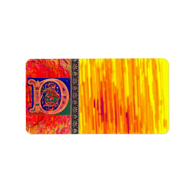 LETTRE D Étiquette de adresse DU 17E SIÈCLE (Devant)