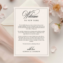 Lettre d'accueil classique simple et carte d'itiné