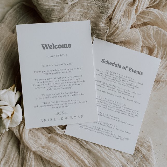 Lettre d'accueil de mariage minimal élégant formel (Créateur téléchargé)