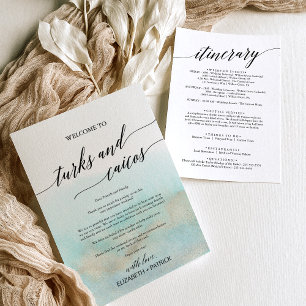 Lettre d'accueil Itinéraire Aqua Gold Turks Caicos