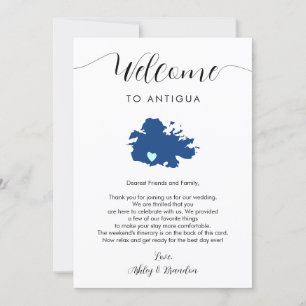 LETTRE D'ACCUEIL Mariage D'Antigua Carte Itinérair