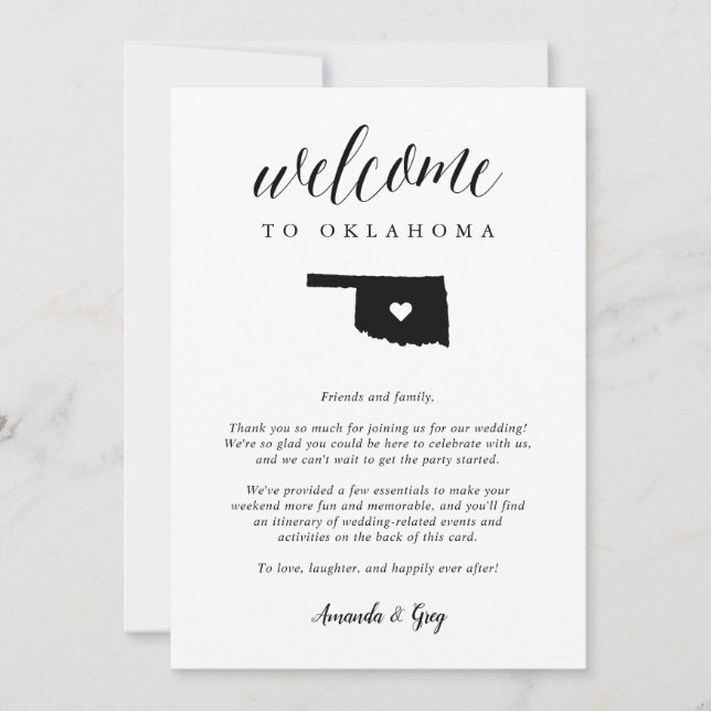 LETTRE D'ACCUEIL Mariage DE L'Oklahoma ET Itinérai