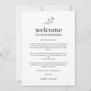 Lettre d'accueil Mariage Sophia Simple et itinérai