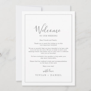 Lettre d'accueil minimaliste Mariage en argent et