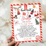 Lettre d'adieu d'Elf Adieu d'Elf Noël<br><div class="desc">♥ Cette mignonne lettre d'elfe est un complément parfait à votre Noël magique!</div>