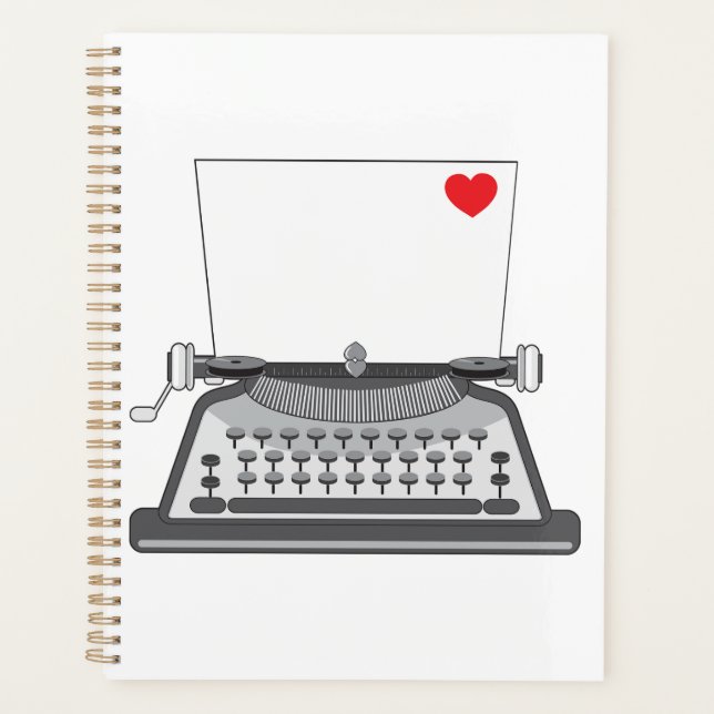 Lettre d'amour à la machine à écrire vintage (Devant)