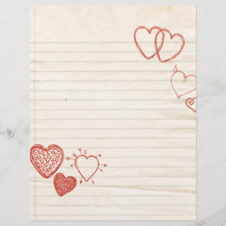 Lettre d'amour Doodle Bloc-notes