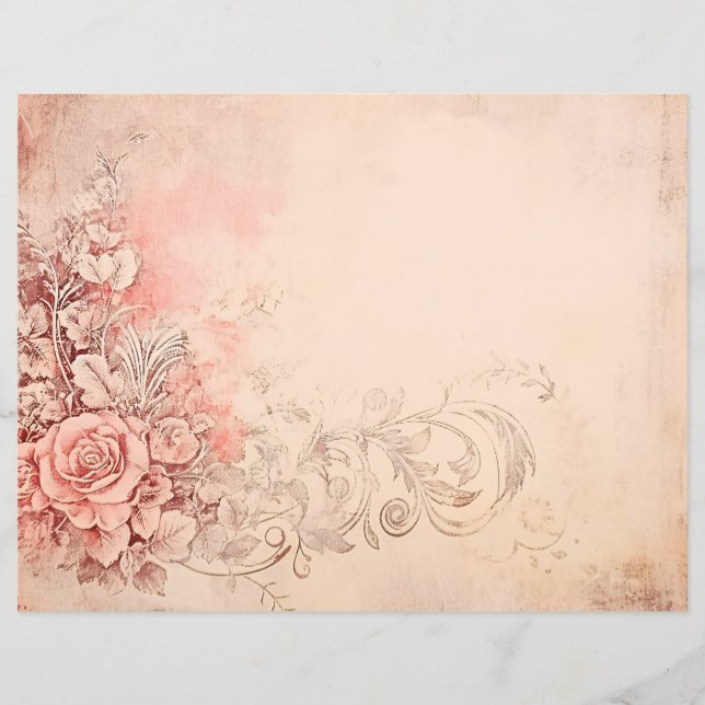 Lettre d'amour Rococo Papier à rebut (Devant)