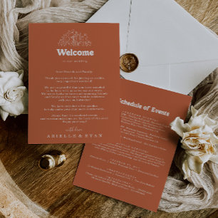 Lettre de bienvenue de mariage aux fleurs sauvages