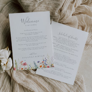 Lettre de bienvenue de mariage botanique de prairi