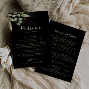 Lettre de bienvenue de mariage Vert Sauge Eucalypt