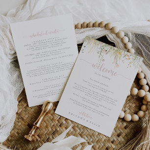 Lettre de bienvenue du Fleur sauvage Boho de verdu