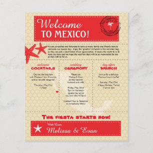 Lettre de bienvenue du Mariage de Cabo Rouge Mexiq