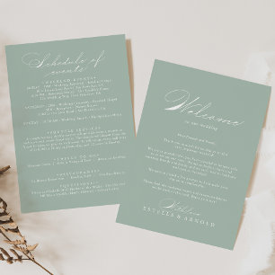 Lettre de bienvenue du Mariage de calligraphie bla