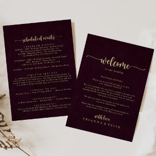 Lettre de bienvenue du Mariage de la calligraphie 