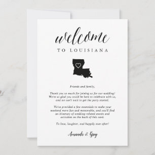 Lettre de bienvenue du Mariage de Louisiane & Itin