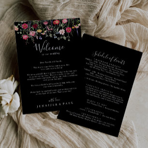 Lettre de bienvenue du Mariage Fleur sauvage multi