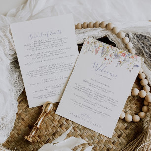 Lettre de bienvenue du Mariage Fleur sauvage multi
