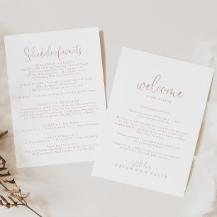 Lettre de bienvenue du Mariage rose Gold Love