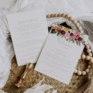 Lettre de bienvenue du Mariage Tropical Boho en pl
