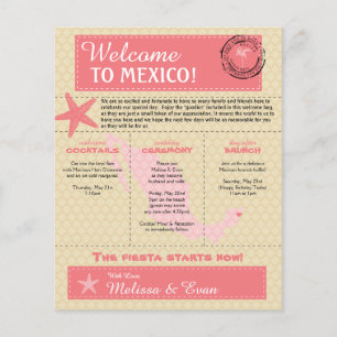 Lettre de bienvenue mariage pour Riviera Maya Mexi