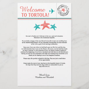 Lettre de bienvenue mariage pour Riviera Maya Mexi