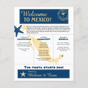 Lettre de bienvenue mariage pour Riviera Maya Mexi
