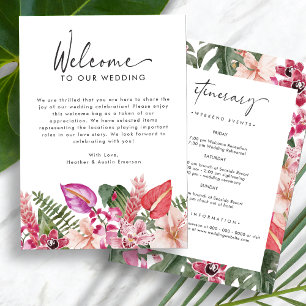 Lettre de bienvenue pour un mariage tropical