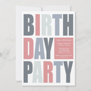 Lettre de blocage Invitations de fête d'anniversai