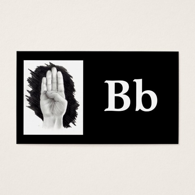 LETTRE DE CARTE D'ORTHOGRAPHE B (Devant)