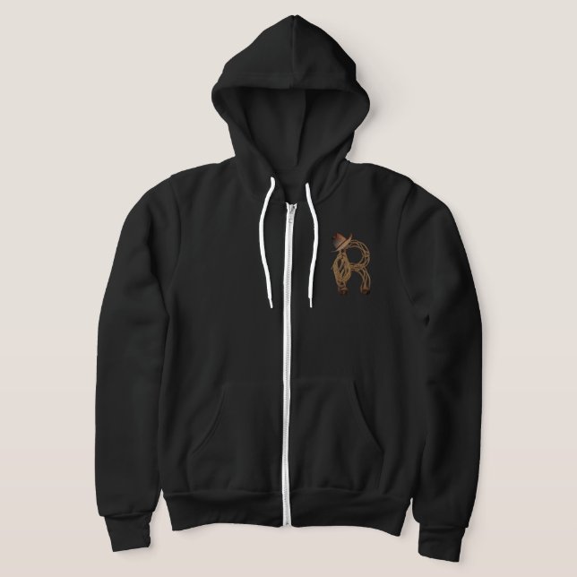 Lettre de corde - Sweat - shirt à capuche R (Poser)