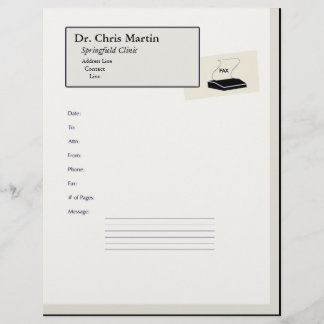 Lettre de couverture de la machine de télécopie pe