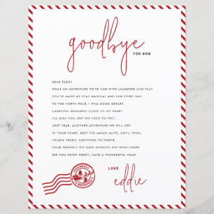 Lettre de départ d'Elf Adieu de votre Elf Note