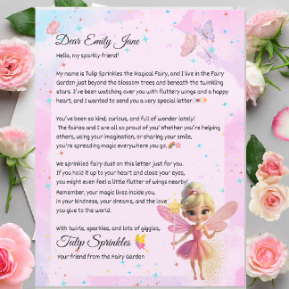 Lettre de Fée Personnalisée pour Filles – Nom Pers