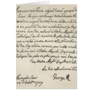 Lettre de George I à Charles VI
