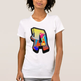 Lettre de graffiti de monogramme un T-shirt