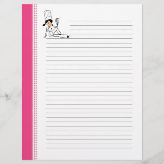 LETTRE DE LA RECETTE LIGNE Pages avec art chef
