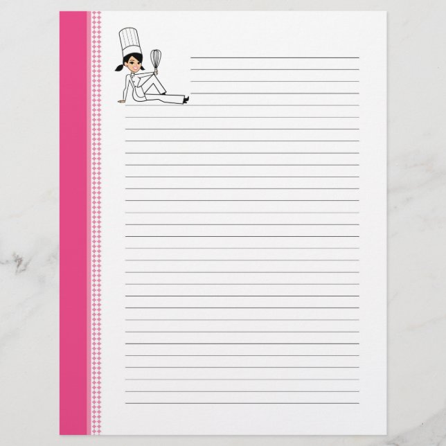 LETTRE DE LA RECETTE LIGNE Pages avec art chef (Devant)