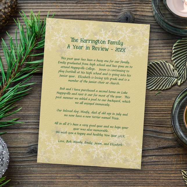 Lettre de mise à jour de la famille de Noël Carte  (Créateur téléchargé)