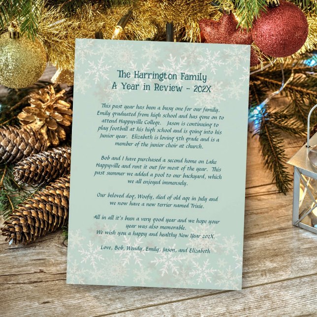 Lettre de mise à jour de la famille de Noël Carte  (Créateur téléchargé)